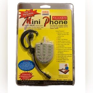 Mini Phone Voice 2000S 3 in 1 Hands-Free Microphone Headset Speaker 15 ft. cord
